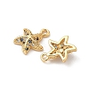 Brass Micro Pave Cubic Zirconia Charms X1-KK-C099-01B-G-2