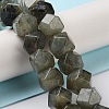 Natural Labradorite Star Cut Round Beads Strands G-M418-C10-01-2