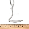 201 Stainless Steel Grim Reape Scythe Pendant Necklaces LS-NJEW-H065-22P-3