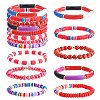 8Pcs 6 Style Synthetic Imperial Jasper & GLass Beaded Stretch Bracelets Set BJEW-SW00086-01-1