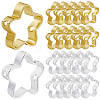 100Pcs 2 Colors Rack Plating Brass Bead Frames KK-SP0002-25-1