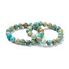 Synthetic Shoushan Stone Beaded Stretch Bracelets BJEW-A117-D-19-1