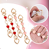 4Pcs 4 Colors Alloy Enamel Purse Strap Extenders FIND-BBC0002-46A-6