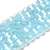 Imitation Jade Glass Beads Stands EGLA-A035-J8mm-B09-1