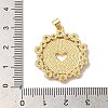 Brass Micro Pave Cubic Zirconia Pendants KK-K385-075G-4