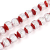Luminous Handmade Lampwork Silver Foil Beads Strand FOIL-N029-03E-1