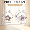 4pcs 2 Colors Linen & ABS Plastic Flower Curtain Tiebacks AJEW-GL0002-84-2