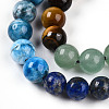 Natural Seven Chakra Stone Beads Strands G-T140-8mm-13B-4