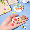 40Pcs 8 Colors Glazed Porcelain Beads PORC-TA0001-16-6