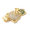 Rack Plating Brass Pave Cubic Zirconia Pendants KK-R144-16G-4