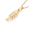 304 Stainless Steel Pendant Necklaces NJEW-T018-36G-5