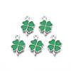 Rack Plating Alloy Enamel Pendants LS-ENAM-N055-088-01P-1
