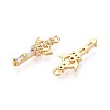 Brass Micro Pave Cubic Zirconia Pendants KK-N263-84G-2