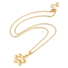 304 Stainless Steel Cable Chain Cat Claw Pendant Necklaces for Women NJEW-Z046-02G-2