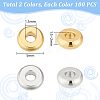   200Pcs 2 Colors Brass Spacer Beads KK-PH0006-56B-2