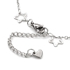 Tarnish Resistant 304 Stainless Steel Cable Chain Anklets X-AJEW-H104-06P-3