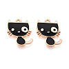 Alloy and Enamel Pendants ENAM-T021-35A-G-1
