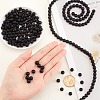 Synthetic Black Stone Beads Strands G-AR0002-08-3