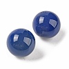 Natural Blue Agate No Hole Sphere Beads G-K353-04C-30-2