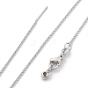 1mm Rack Plating Brass Cable Chain Adjustable Slider Necklaces for Women Men MAK-L044-03P-3