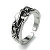 Mushroom Alloy Open Cuff Rings RJEW-K275-07AS-1