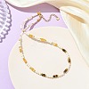 Natural Pink Aventurine & Yellow Aventurine & Tiger Eye Heishi Beads and Natural Cultured Freshwater Pearl Rice Beaded Necklaces for Women NJEW-JN06294-03-1