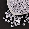Flat Round with Letter A Acrylic Beads X-PL37C9070-A-1