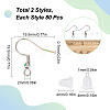 SUNNYCLUE 80Pcs PVD Vacuum Plating 201 Stainless Steel Earring Hooks STAS-SC0007-68-2