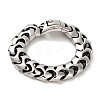 304 Stainless Steel Link Chain Bracelets for Women Men BJEW-Q341-12AS-1