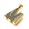 Golden 304 Stainless Steel Pendants STAS-K300-01G-M-2