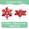 80Pcs 8 Colors Electroplate Opaque Acrylic Beads OACR-FH0001-060-2