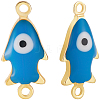 40Pcs Brass Enamel Connector Charms KK-BBC0014-38A-1
