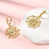 Sun Brass Hoop Earrings EJEW-H180-30C-G-2