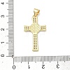 Brass Micro Pave Clear Cubic Zirconia Pendants KK-P350-16G-05-3