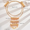 Vintage Brass Long Column Coin Tassel Pendant Shoulder Body Chains for Women SC1871-5