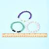 9Pcs 3 Colors Round Natural Gemstone Beads Stretch Bracelets BJEW-FS00017-4