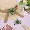 2Pcs Glass Rhinestone Cabochons RGLA-FG0001-28S-04-4