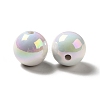 UV Plating Rainbow Iridescent Acrylic Beads X-PACR-D070-01F-3