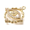 Brass Micro Pave Cubic Zirconia Pendants KK-Q048-23G-2
