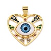 Brass Micro Pave Colorful Cubic Zirconia Pendants ZIRC-A021-01G-D-1