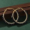 Beaded Hoop Earrings X-EJEW-JE03830-04-3