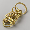 Brass Creative Handicraft Keychains KEYC-WH0025-067-2