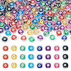 240Pcs 8 Colors Printed Transparent Acrylic Beads TACR-TA0001-94-2