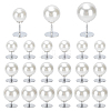 48Pcs 3 Styles Plastic Pearl No Sewing Buttons FIND-NB0006-78B-1
