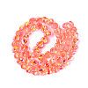 Electroplate Transparent Glass Beads Strands EGLA-N056-01A-09-2