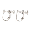Brass Screw On Clip-on Earring Findings LS-KK-L164-02P-1
