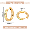   3Pairs 3 Colors Real 18K Gold Plated 304 Stainless Steel Huggie Hoop Earrings with Cubic Zirconia EJEW-PH0001-27-2