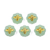 Imitation Jade Spray Painted Glass Beads LAMP-N032-03-C01-2