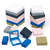 3 Bags 3 Styles Square Transparent PE Thin Film Suspension Jewelry Display Box CON-TA0001-38A-3