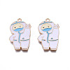 Rack Plating Eco-Friendly Alloy Enamel Pendants ENAM-N052-007-3